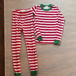 Hanna Andersson Striped Red and White Kids Pajamas